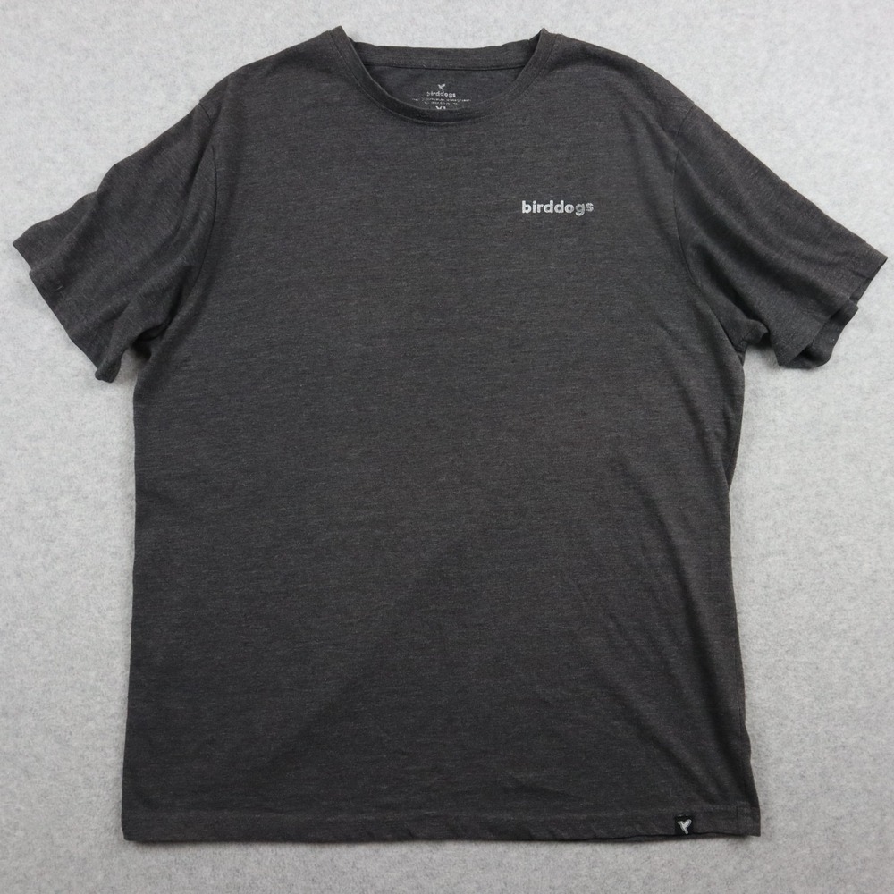 Birddogs T-Shirt Mens XL Crew Neck Tee Chest Logo Casual Dark Gray Short Sleeve